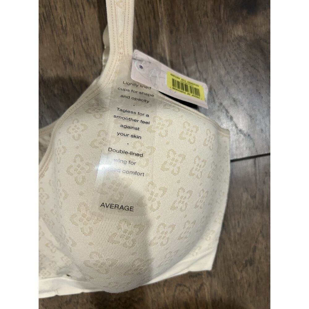 NWT 40C Cabernet Seamless jacquard Underwire Bra Nude Lightly Padded Textured - Picture 3 of 9